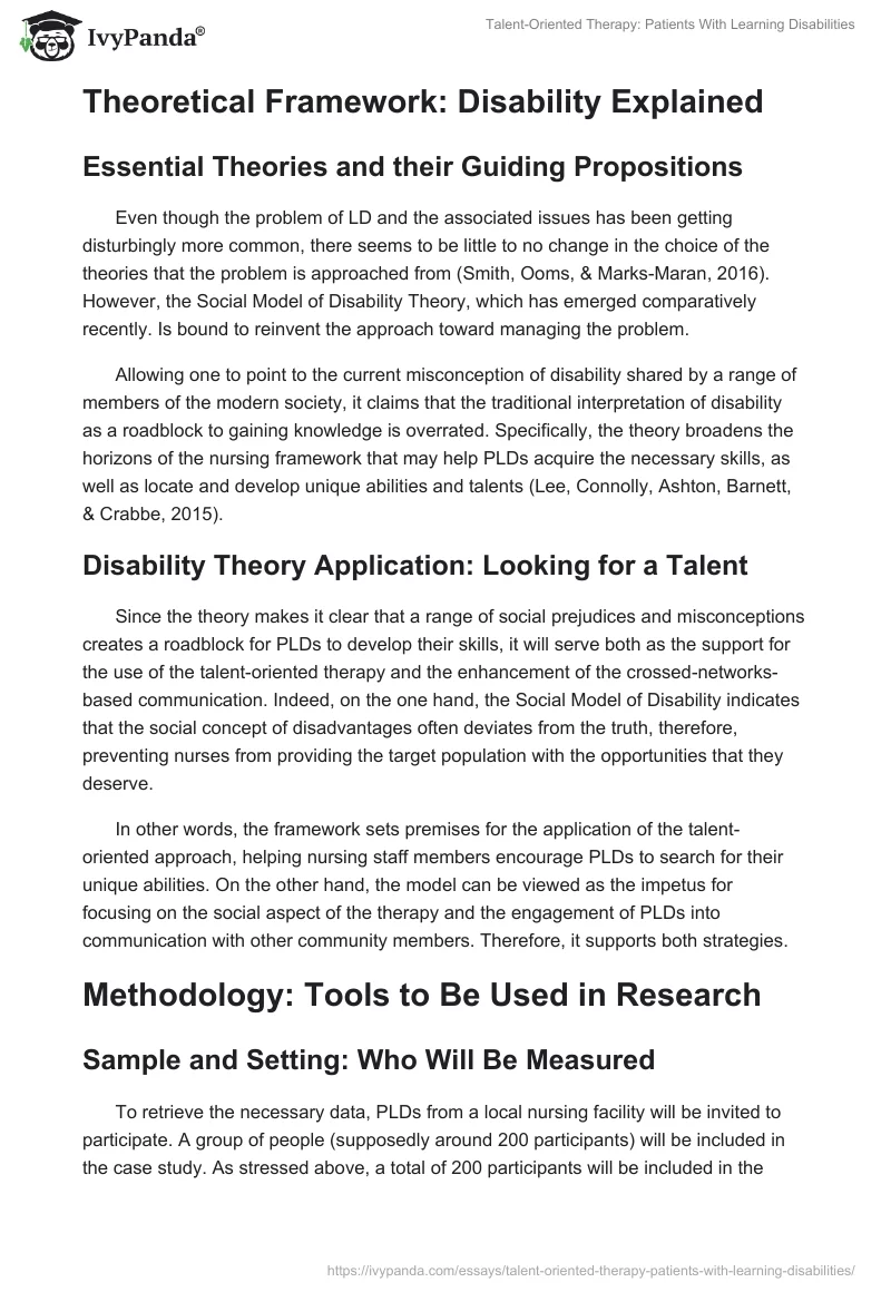 Talent-Oriented Therapy: Patients With Learning Disabilities. Page 5