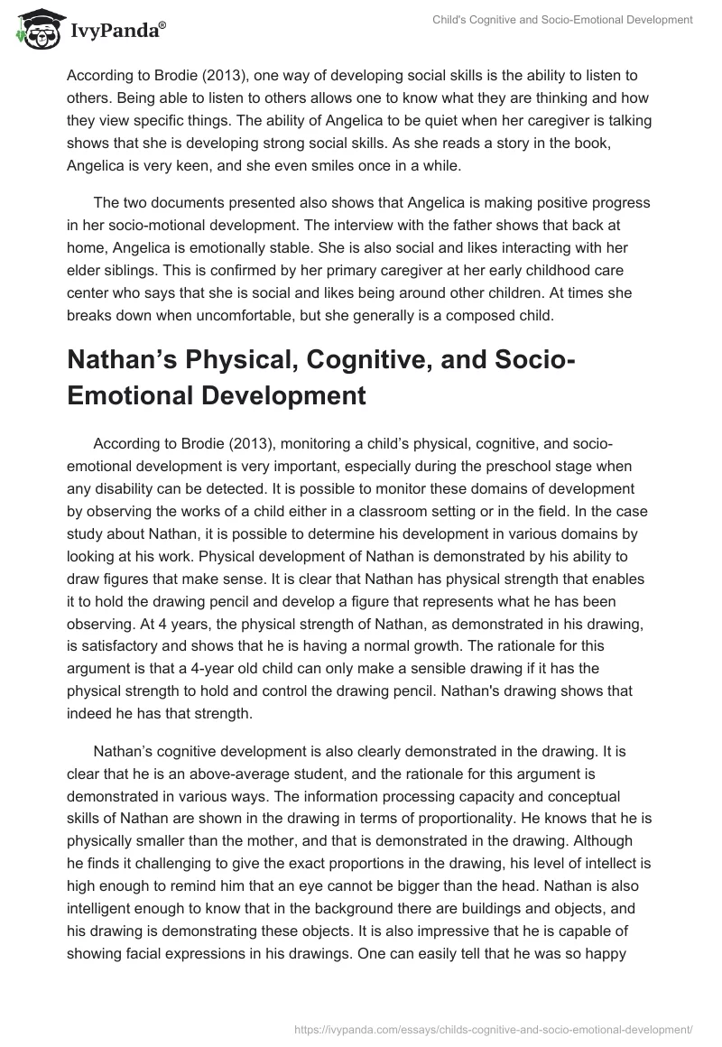 Child's Cognitive and Socio-Emotional Development. Page 2