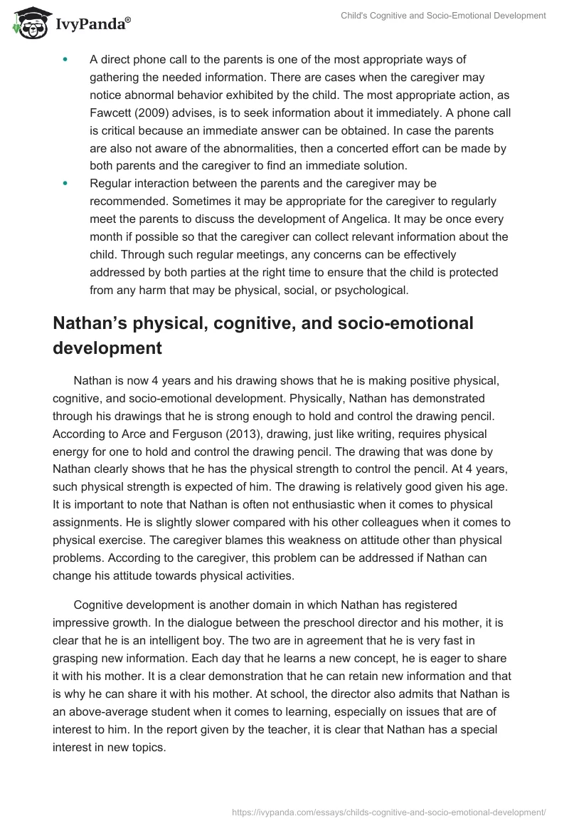 Child's Cognitive and Socio-Emotional Development. Page 5