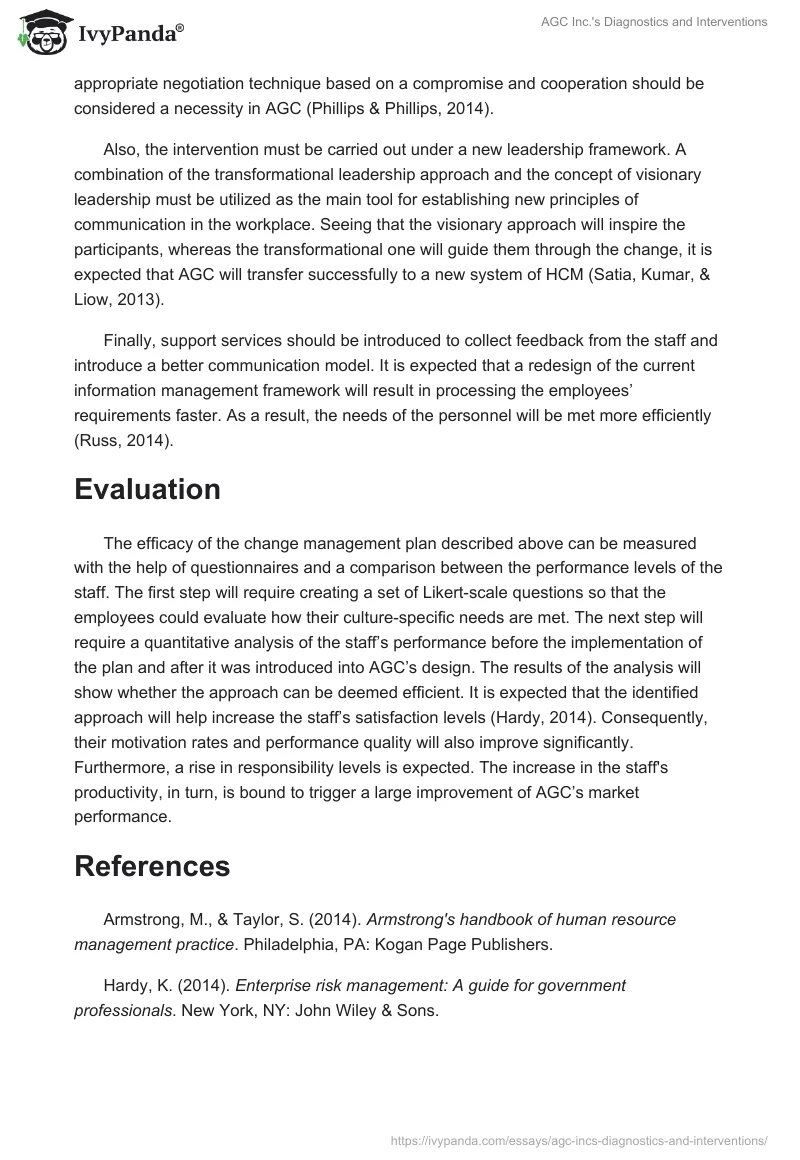 AGC Inc.'s Diagnostics and Interventions. Page 2