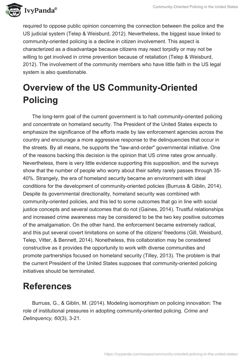 Community-Oriented Policing in the United States. Page 2