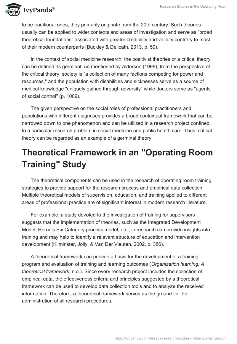Research Studies in the Operating Room. Page 2