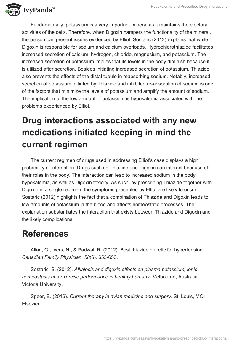 Hypokalemia and Prescribed Drug Interactions. Page 2