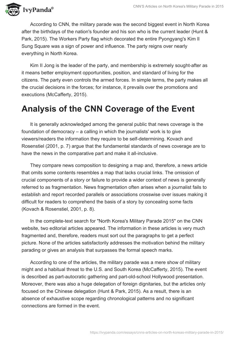 CNN’S Articles on North Korea's Military Parade in 2015. Page 3