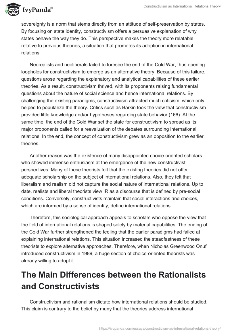 Constructivism as International Relations Theory. Page 2