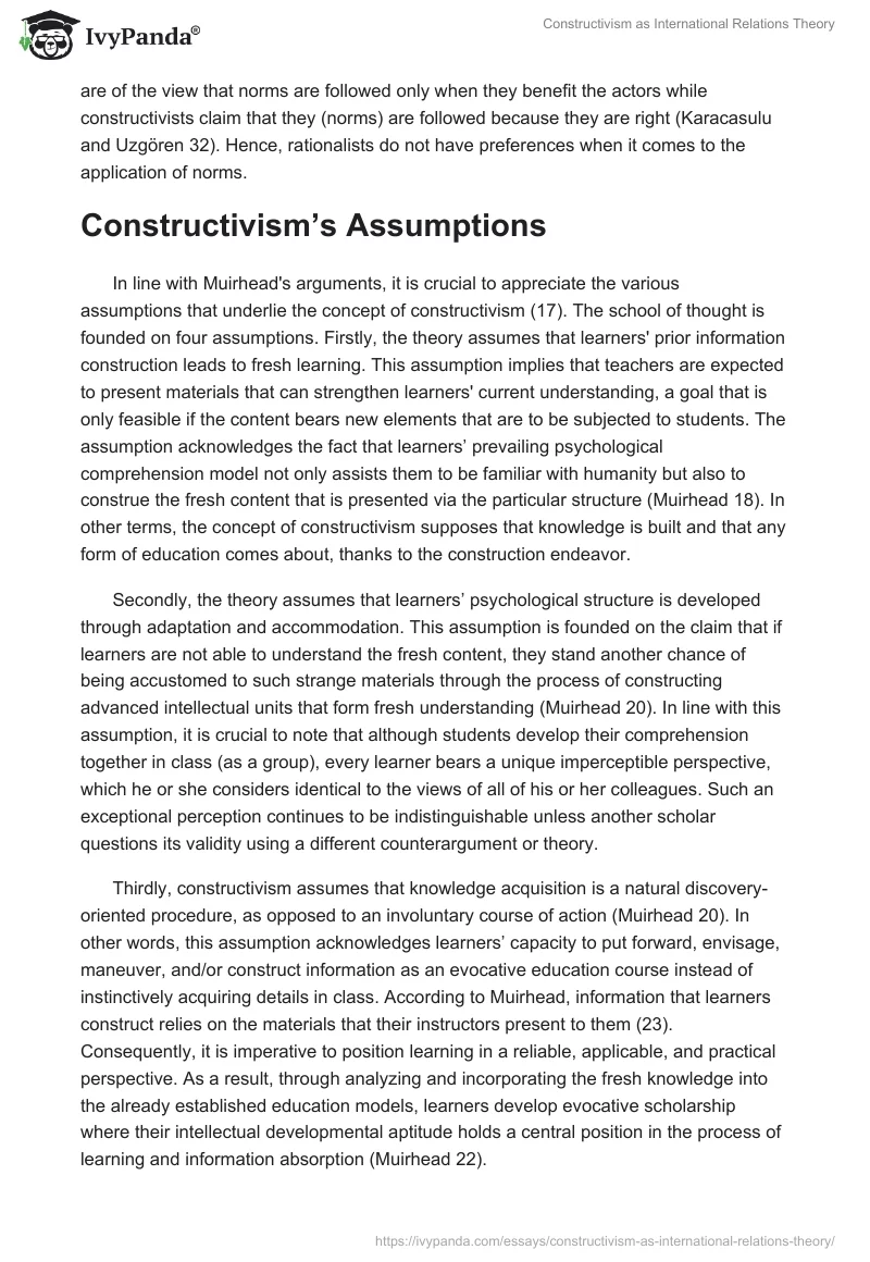 Constructivism as International Relations Theory. Page 4