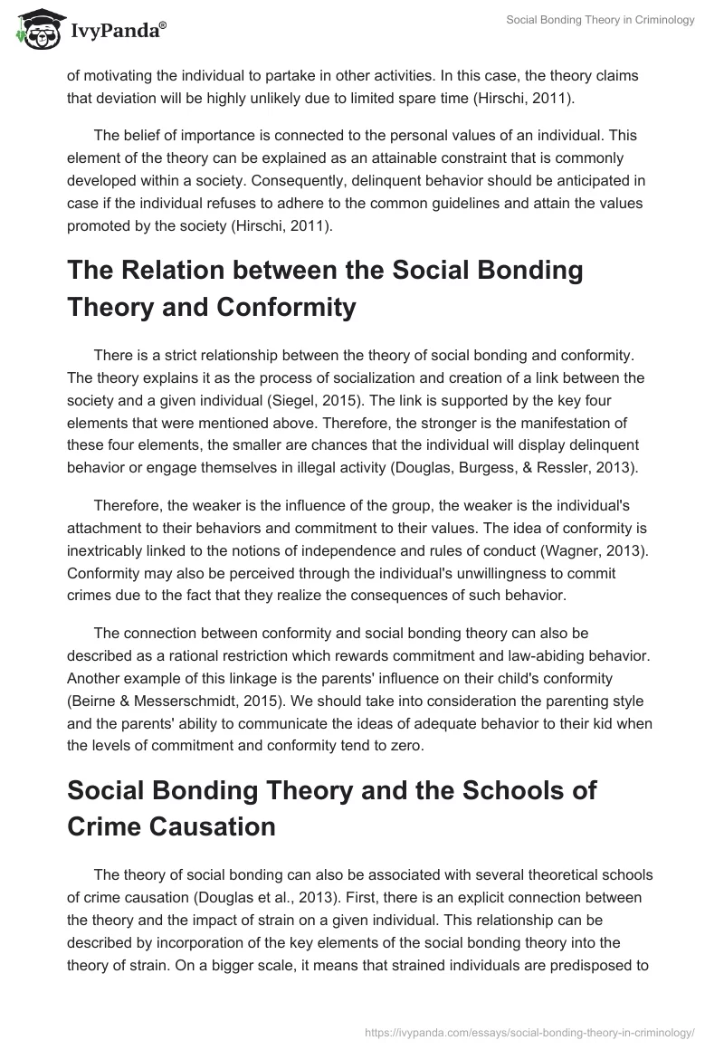 Social Bonding Theory in Criminology. Page 2