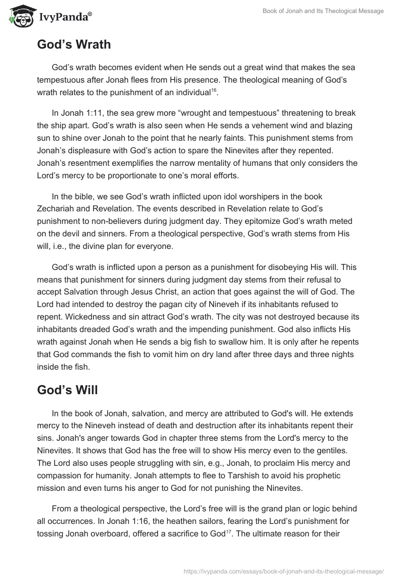 Book of Jonah and Its Theological Message. Page 5