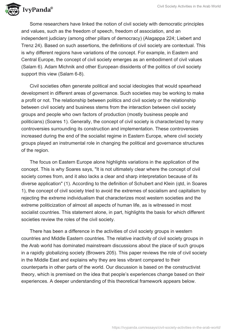 Civil Society Activities in the Arab World. Page 2