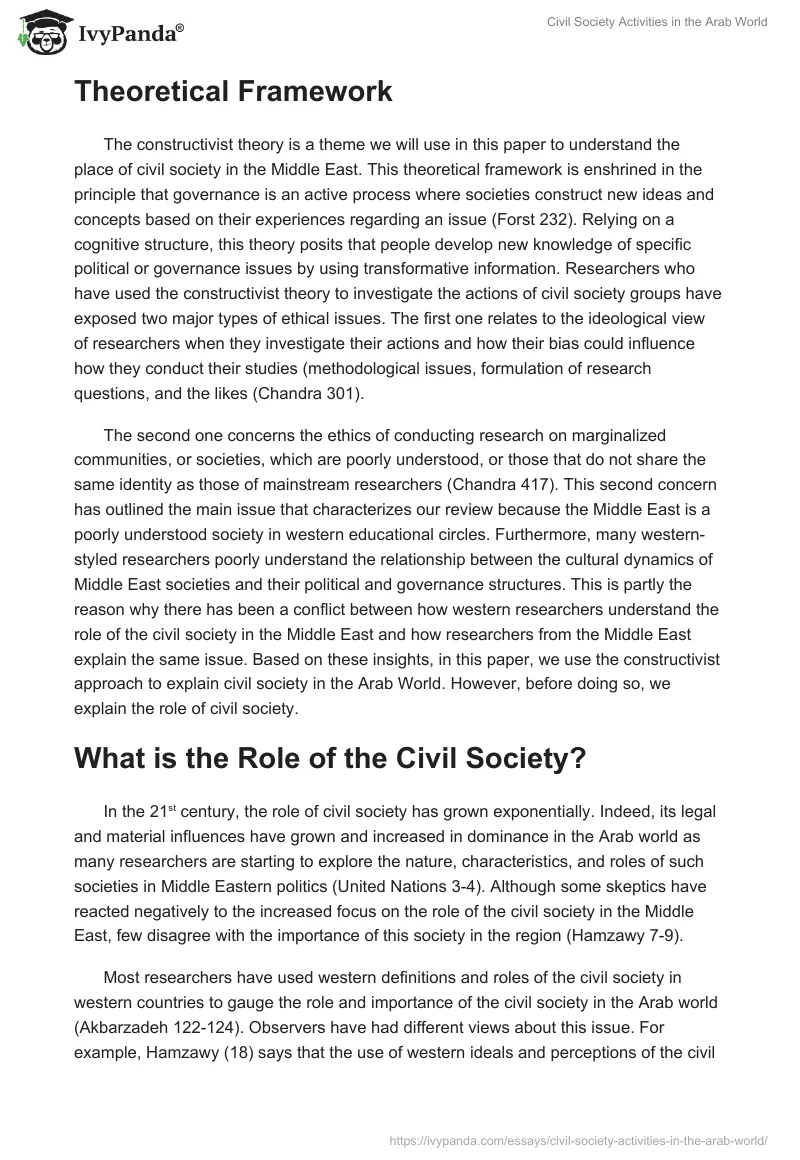 Civil Society Activities in the Arab World. Page 3