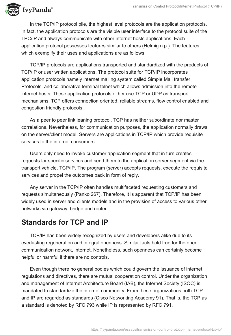 Transmission Control Protocol/Internet Protocol (TCP/IP). Page 2
