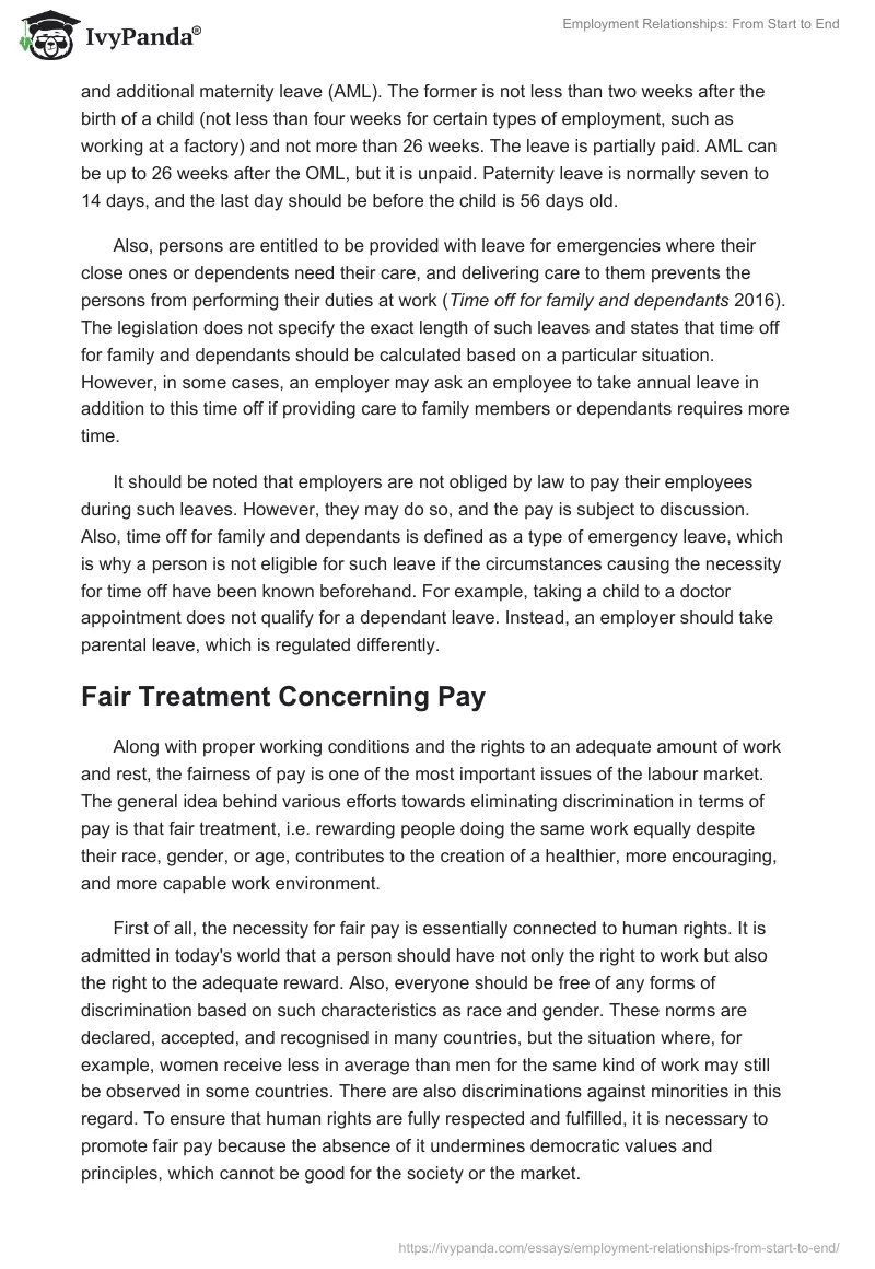 Employment Relationships: From Start to End. Page 4