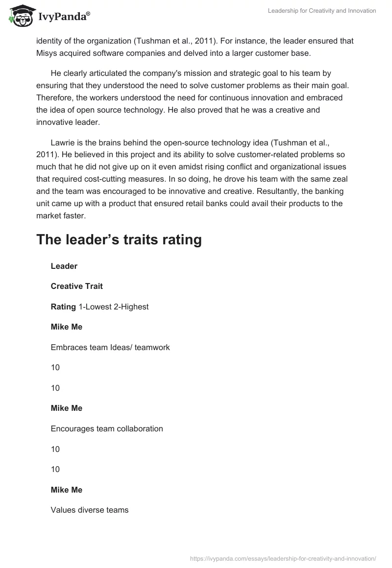 Leadership for Creativity and Innovation. Page 3
