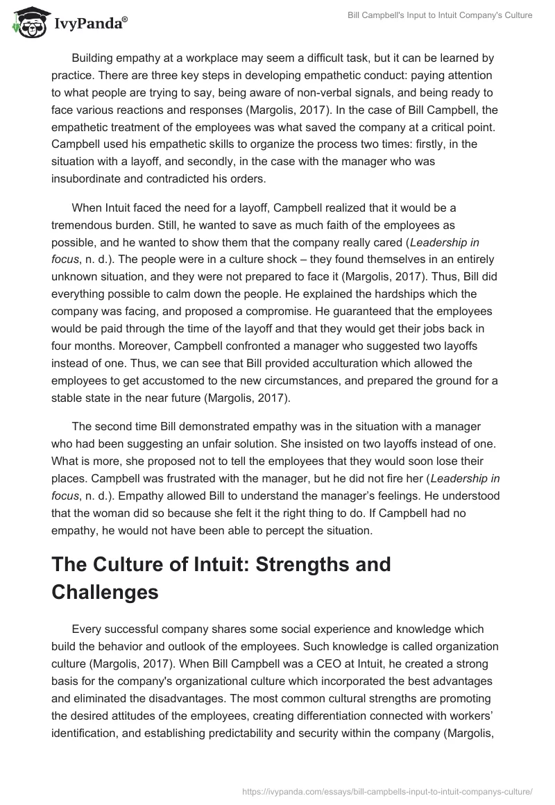Bill Campbell's Input to Intuit Company's Culture. Page 2