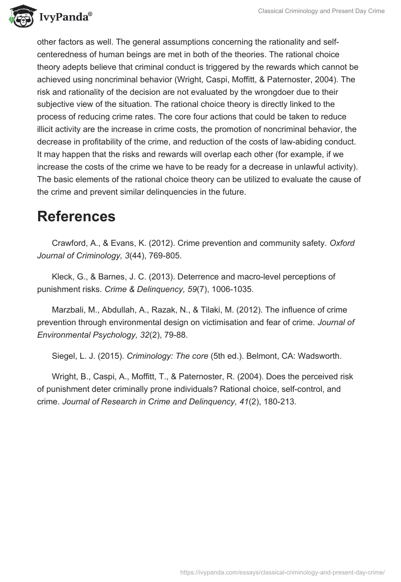 Classical Criminology and Present Day Crime. Page 3
