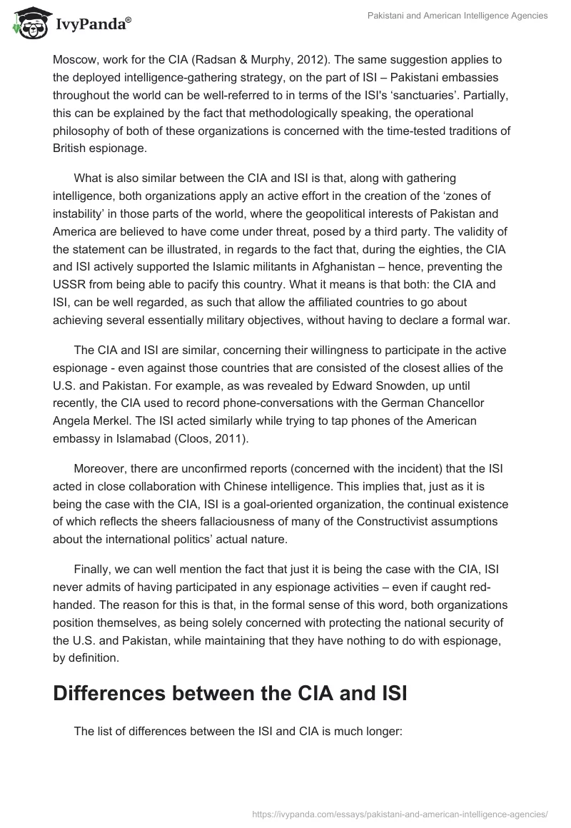 Pakistani and American Intelligence Agencies. Page 2