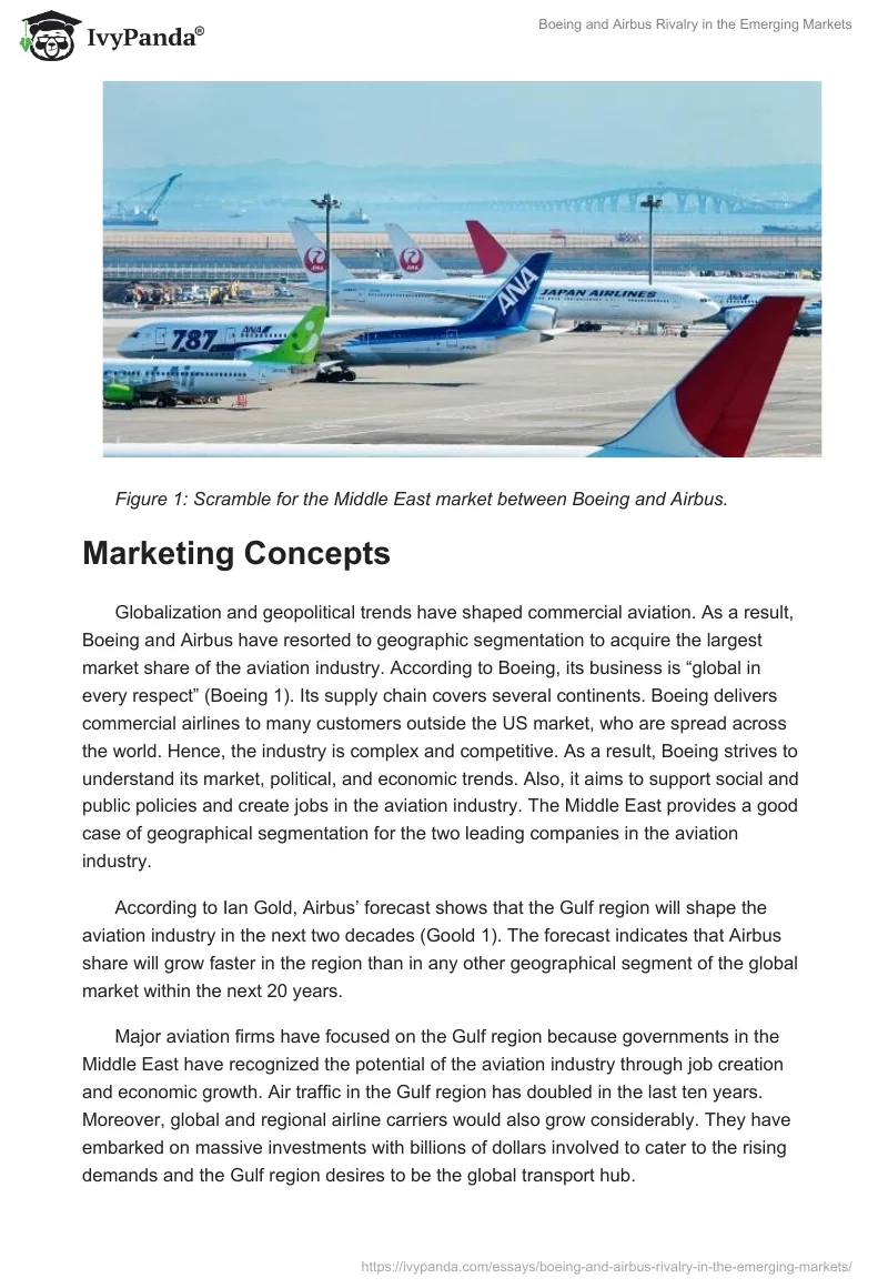 Boeing and Airbus Rivalry in the Emerging Markets. Page 3