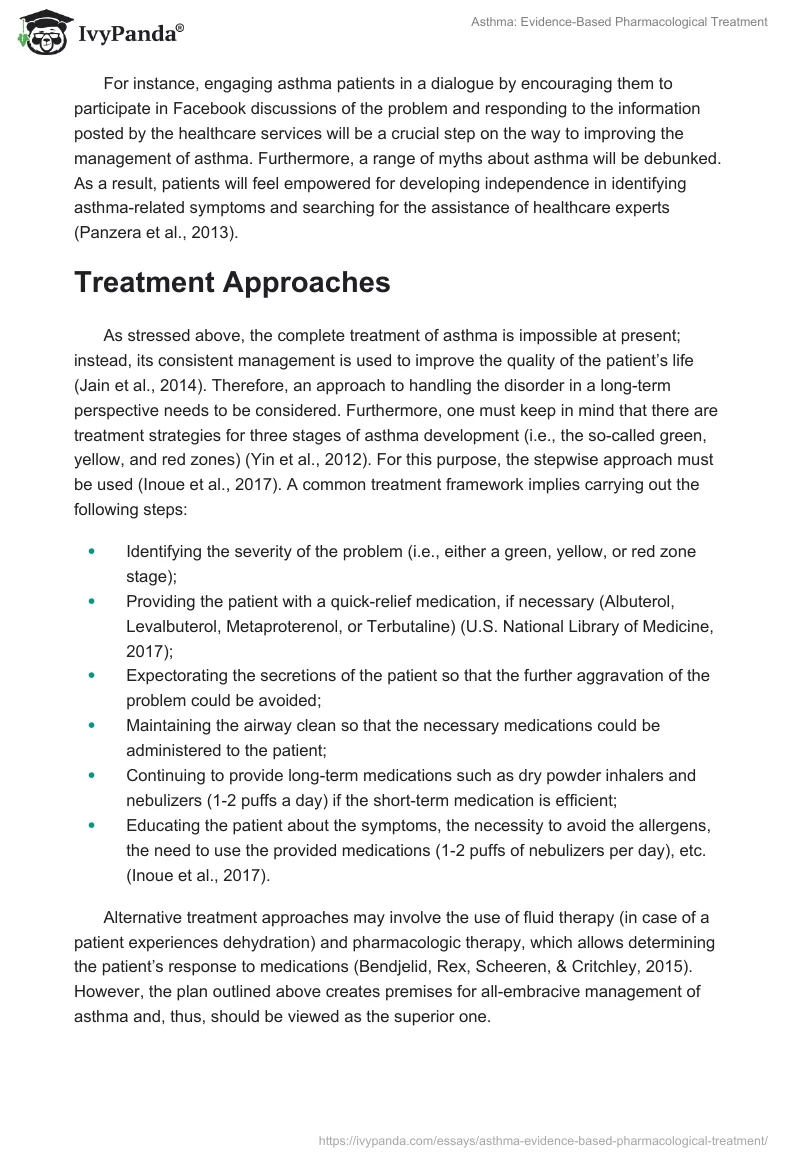 Asthma: Evidence-Based Pharmacological Treatment. Page 5