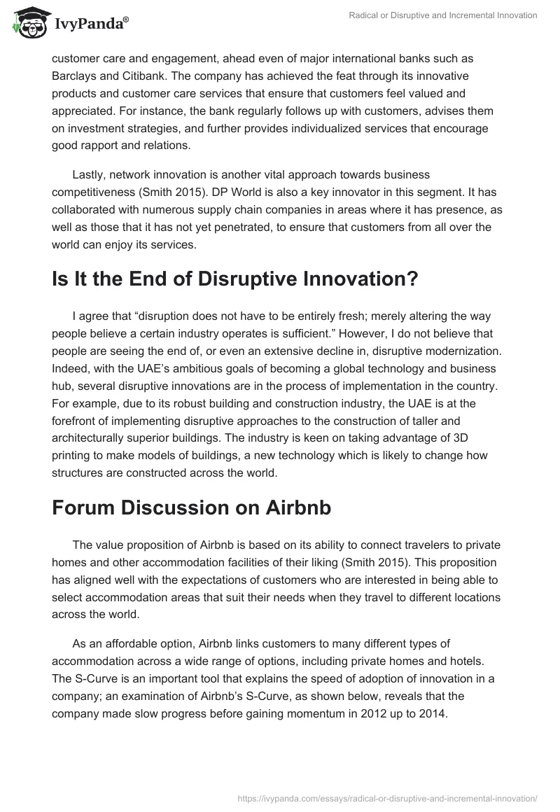 Radical or Disruptive and Incremental Innovation. Page 3