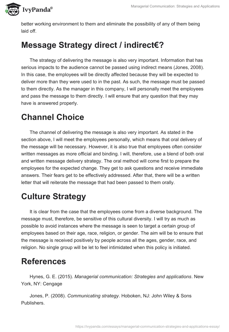 Managerial Communication: Strategies and Applications. Page 2