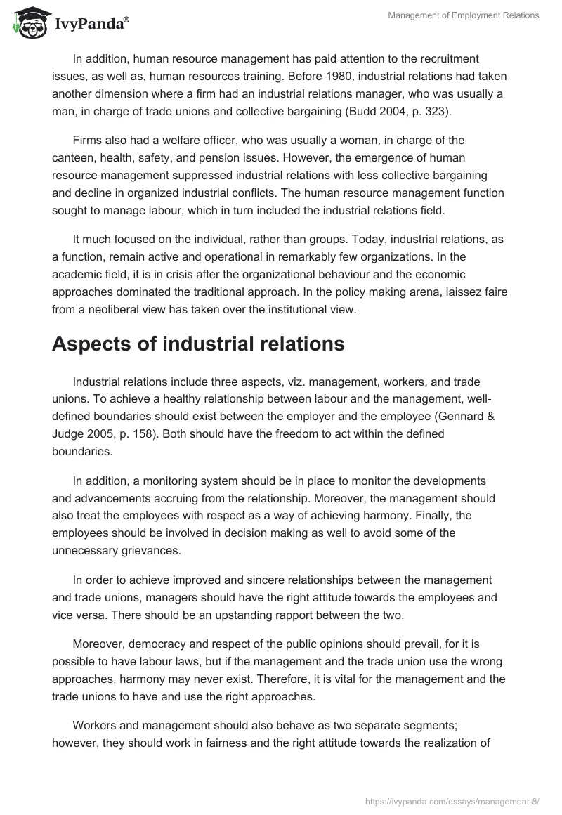 Management of Employment Relations. Page 3