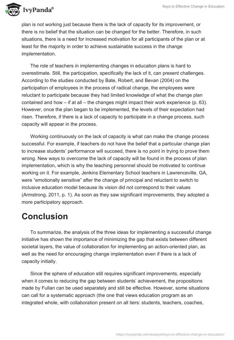 Keys to Effective Change in Education. Page 3