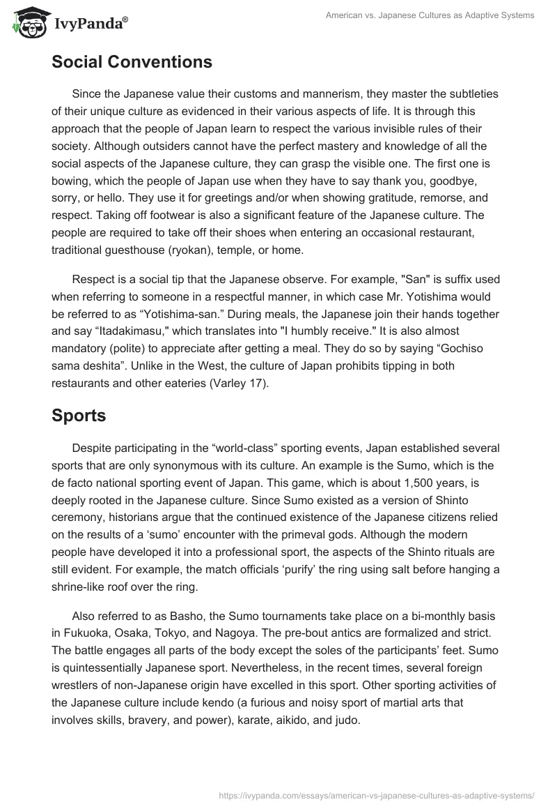 American vs. Japanese Cultures as Adaptive Systems. Page 3
