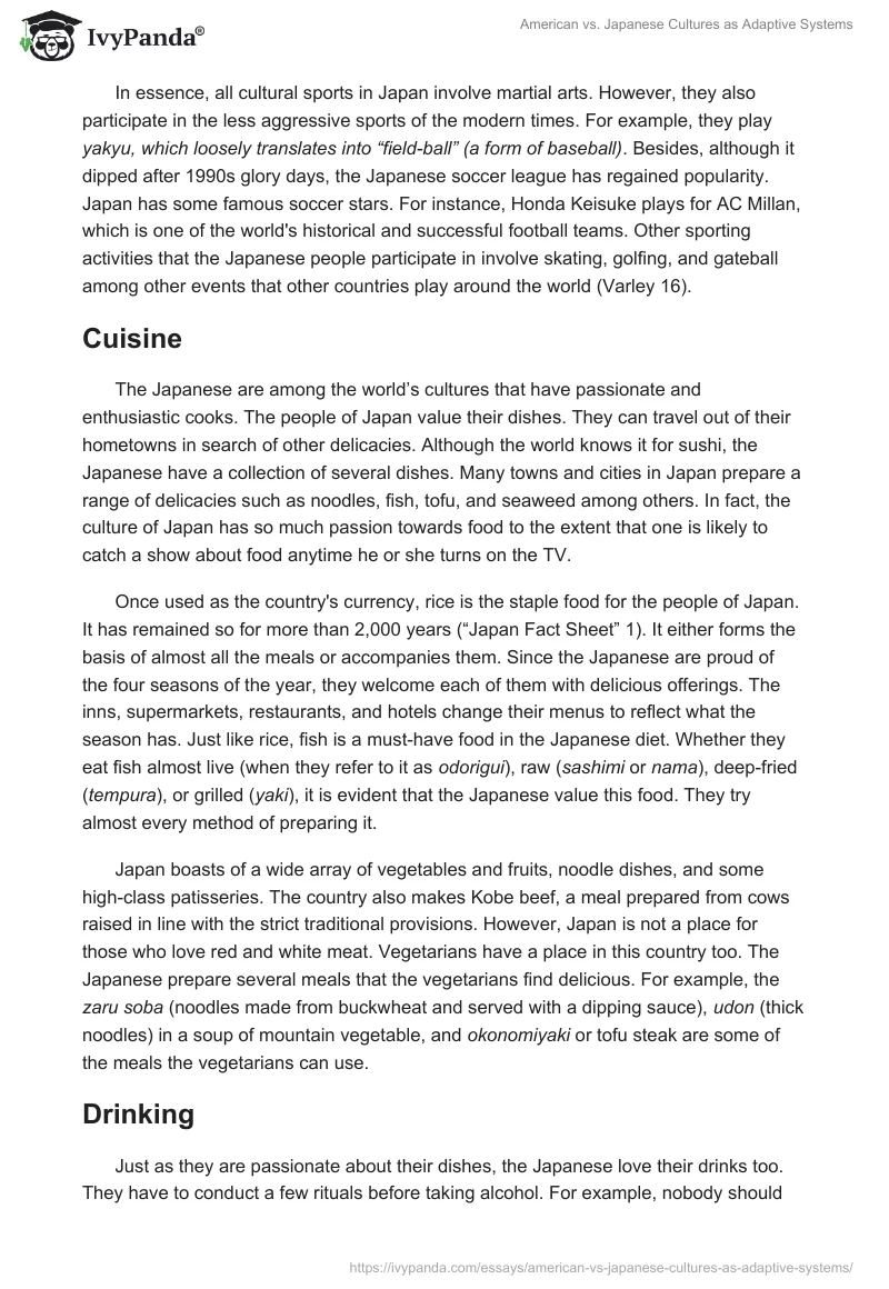 American vs. Japanese Cultures as Adaptive Systems. Page 4