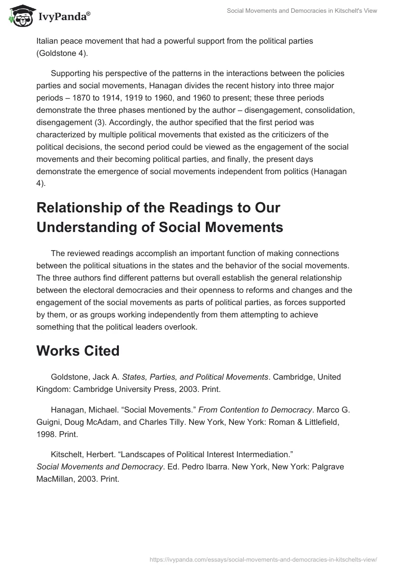 Social Movements and Democracies in Kitschelt's View. Page 2
