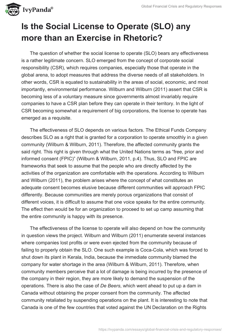 Global Financial Crisis and Regulatory Responses. Page 5