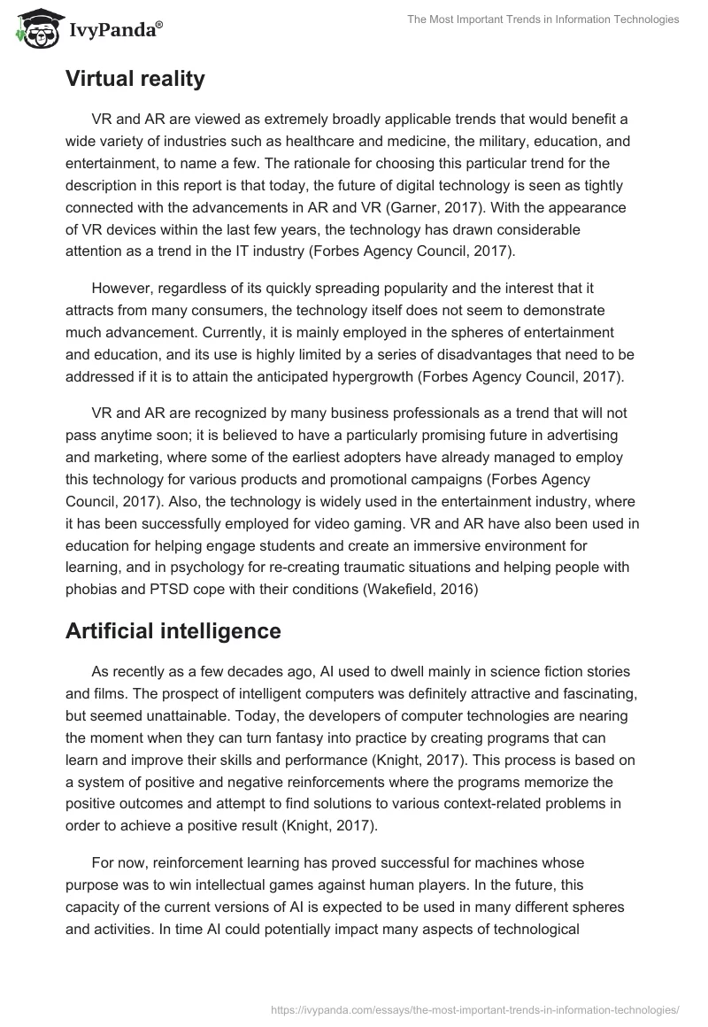The Most Important Trends in Information Technologies. Page 2