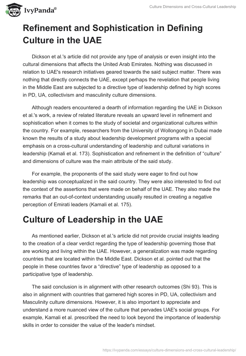 Culture Dimensions and Cross-Cultural Leadership. Page 4