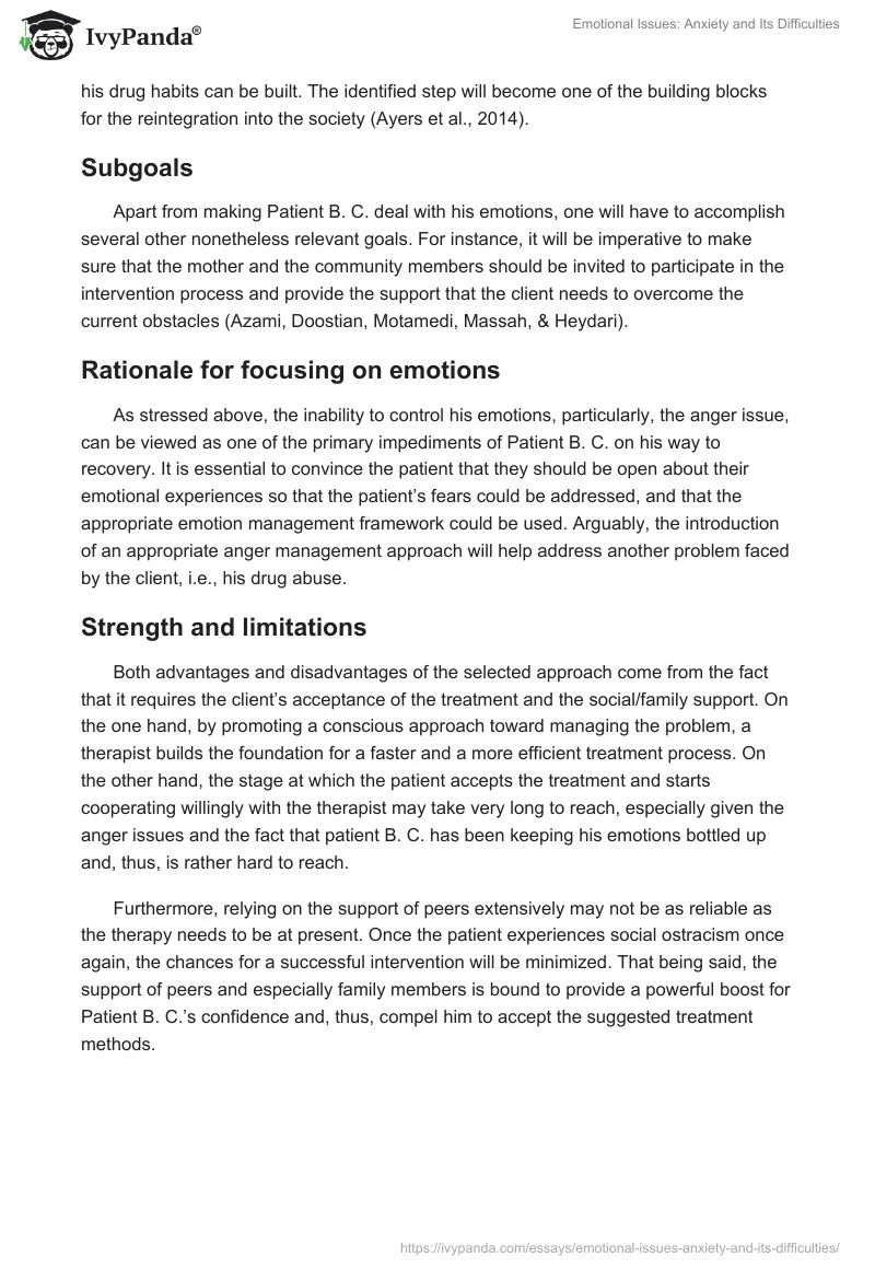 Emotional Issues: Anxiety and Its Difficulties. Page 4