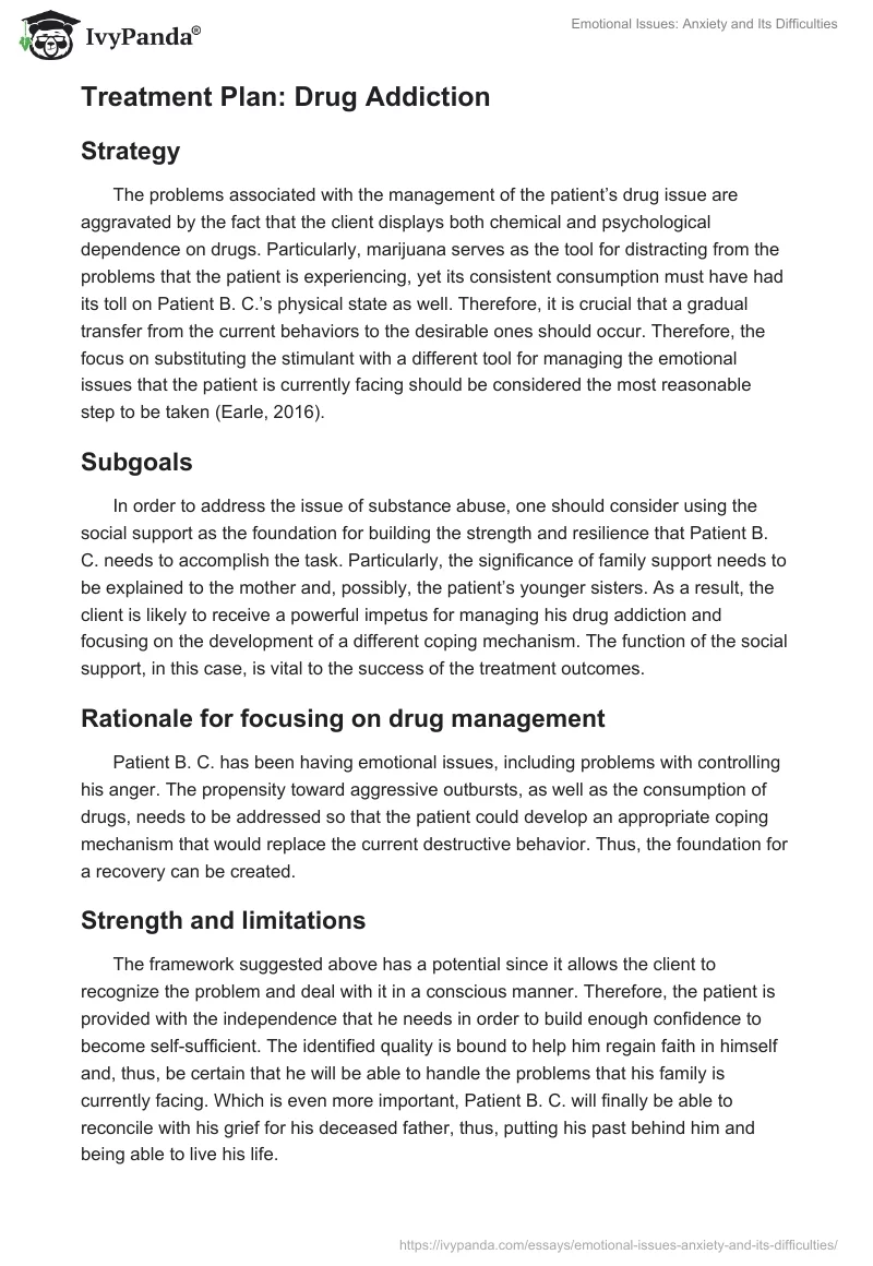 Emotional Issues: Anxiety and Its Difficulties. Page 5