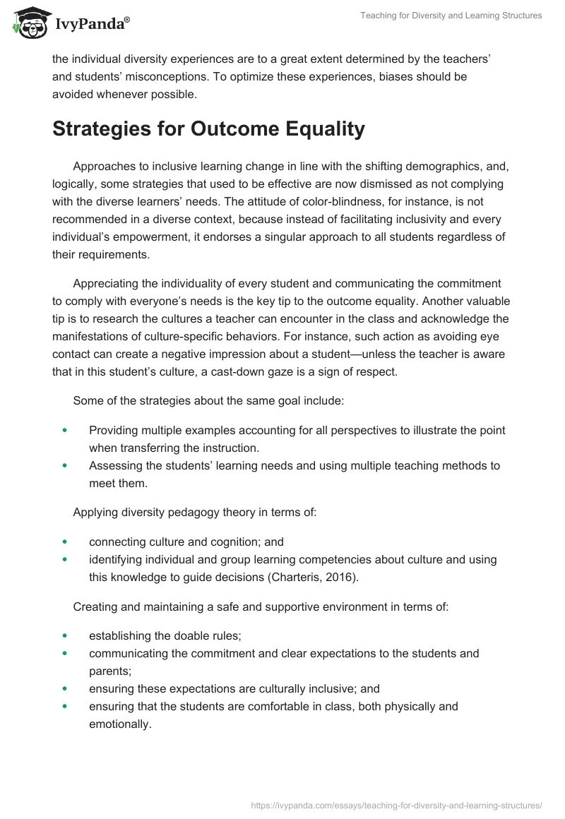 Teaching for Diversity and Learning Structures. Page 3