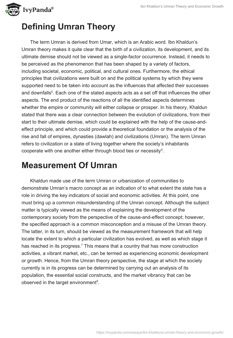Ibn Khaldun’s Umran Theory and Economic Growth. Page 2