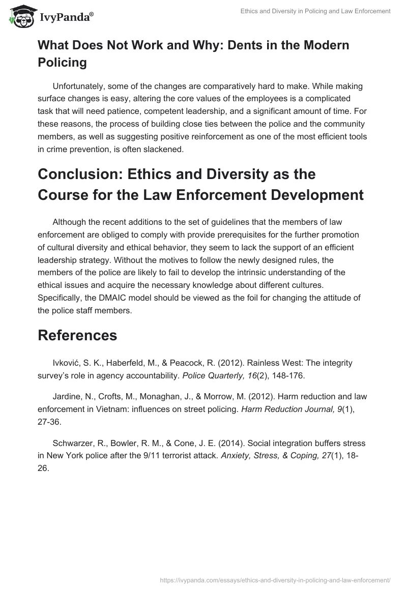 Ethics and Diversity in Policing and Law Enforcement. Page 3
