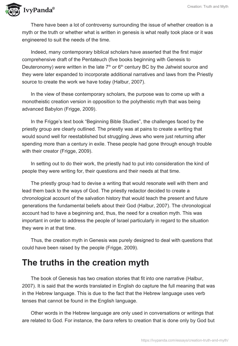 Creation: Truth and Myth. Page 3