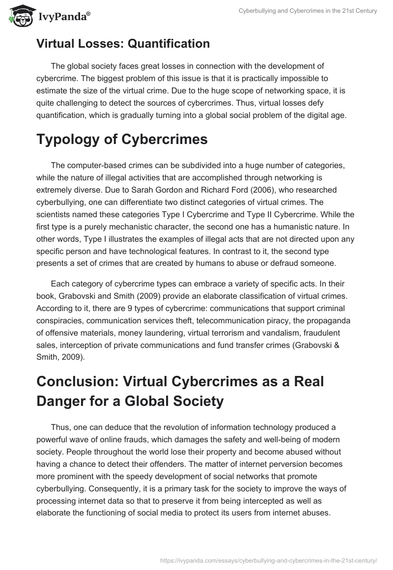 Cyberbullying and Cybercrimes in the 21st Century. Page 2