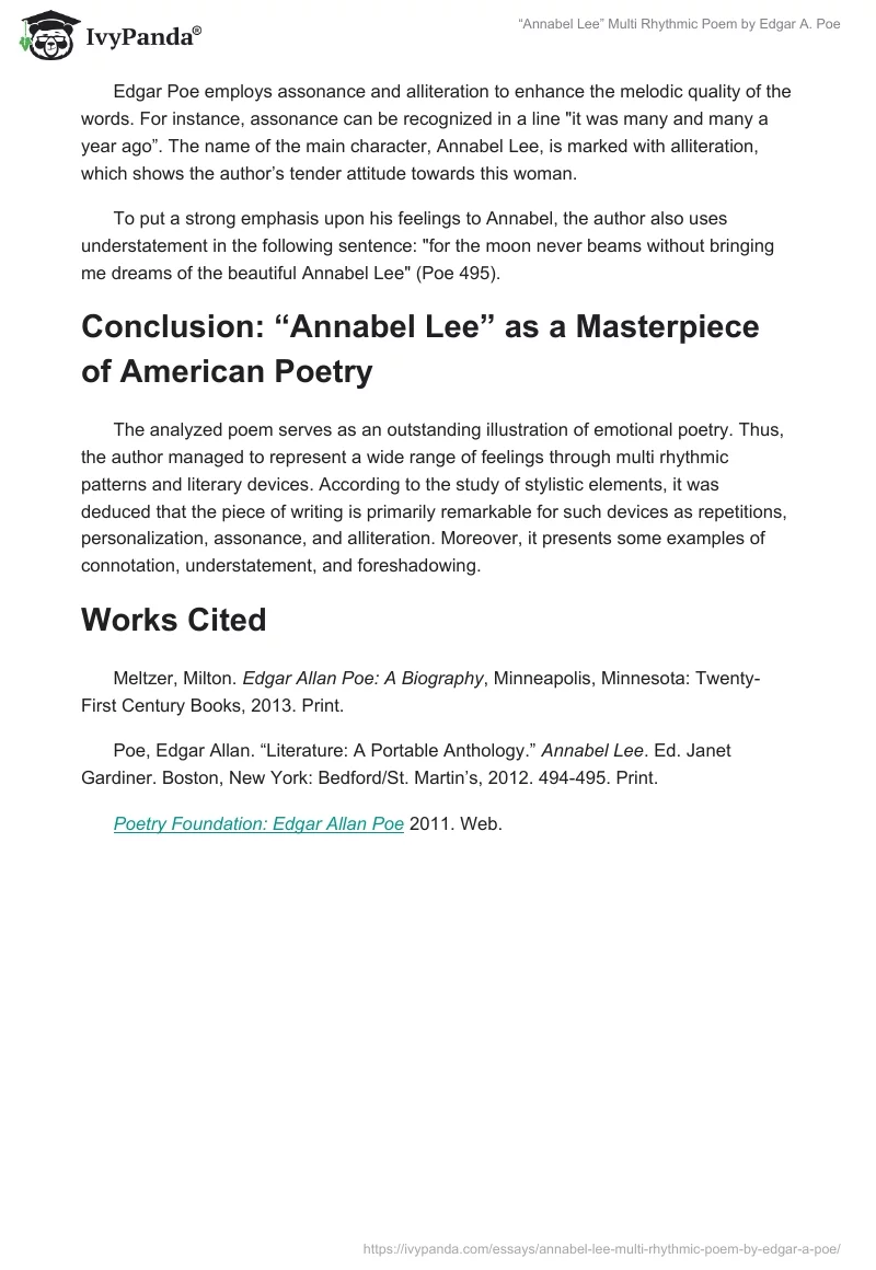 “Annabel Lee” Multi Rhythmic Poem by Edgar A. Poe. Page 3
