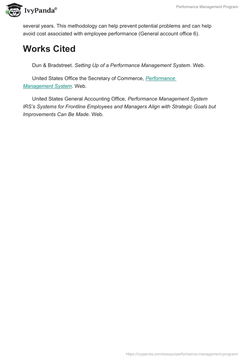 Performance Management Program. Page 3