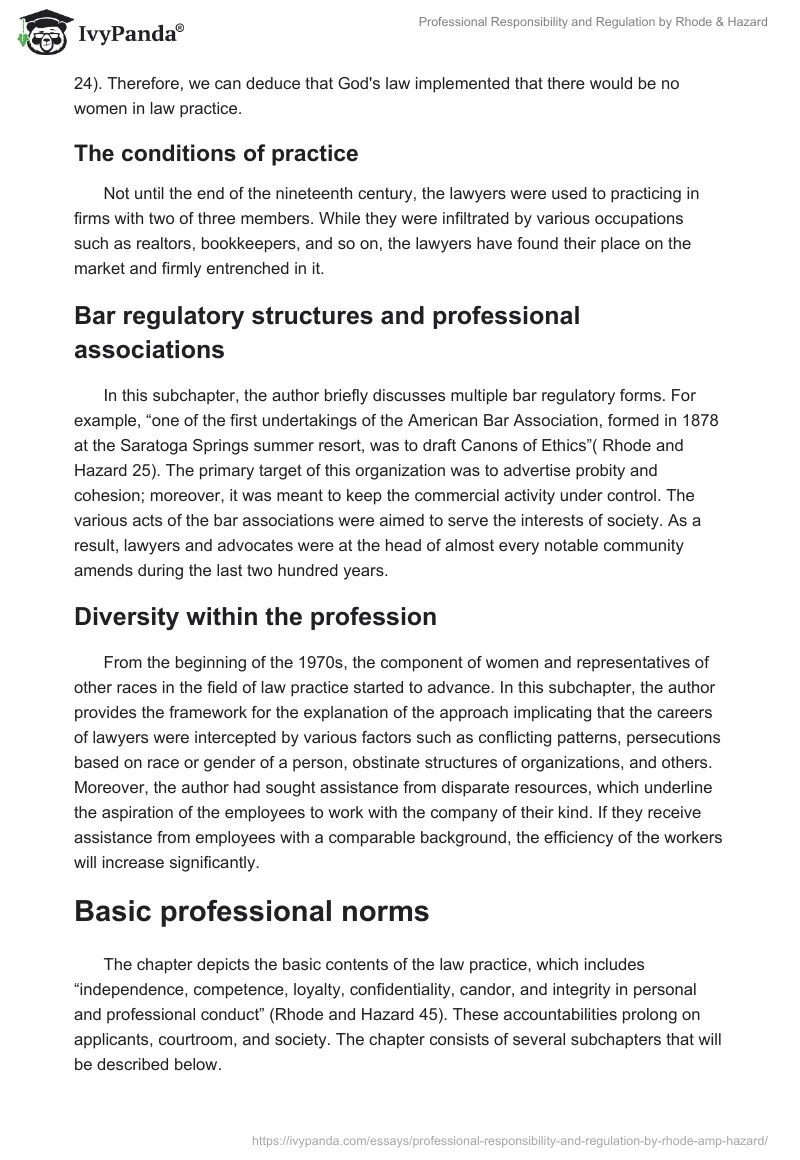 "Professional Responsibility and Regulation" by Rhode & Hazard. Page 5