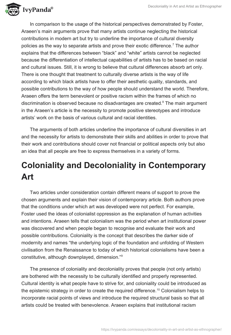 Decoloniality in Art and Artist as Ethnographer. Page 3