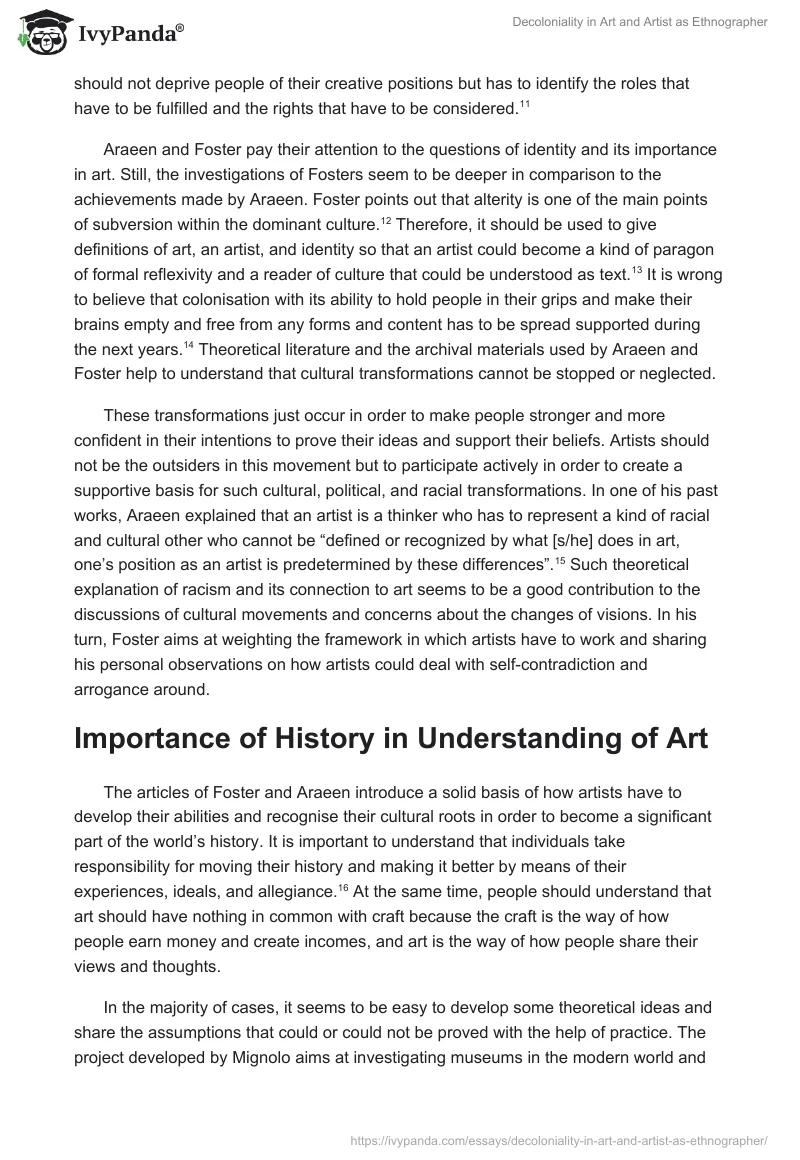Decoloniality in Art and Artist as Ethnographer. Page 4