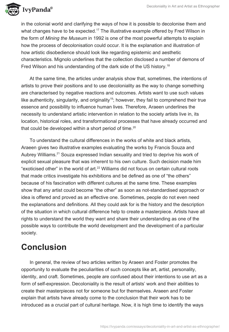 Decoloniality in Art and Artist as Ethnographer. Page 5