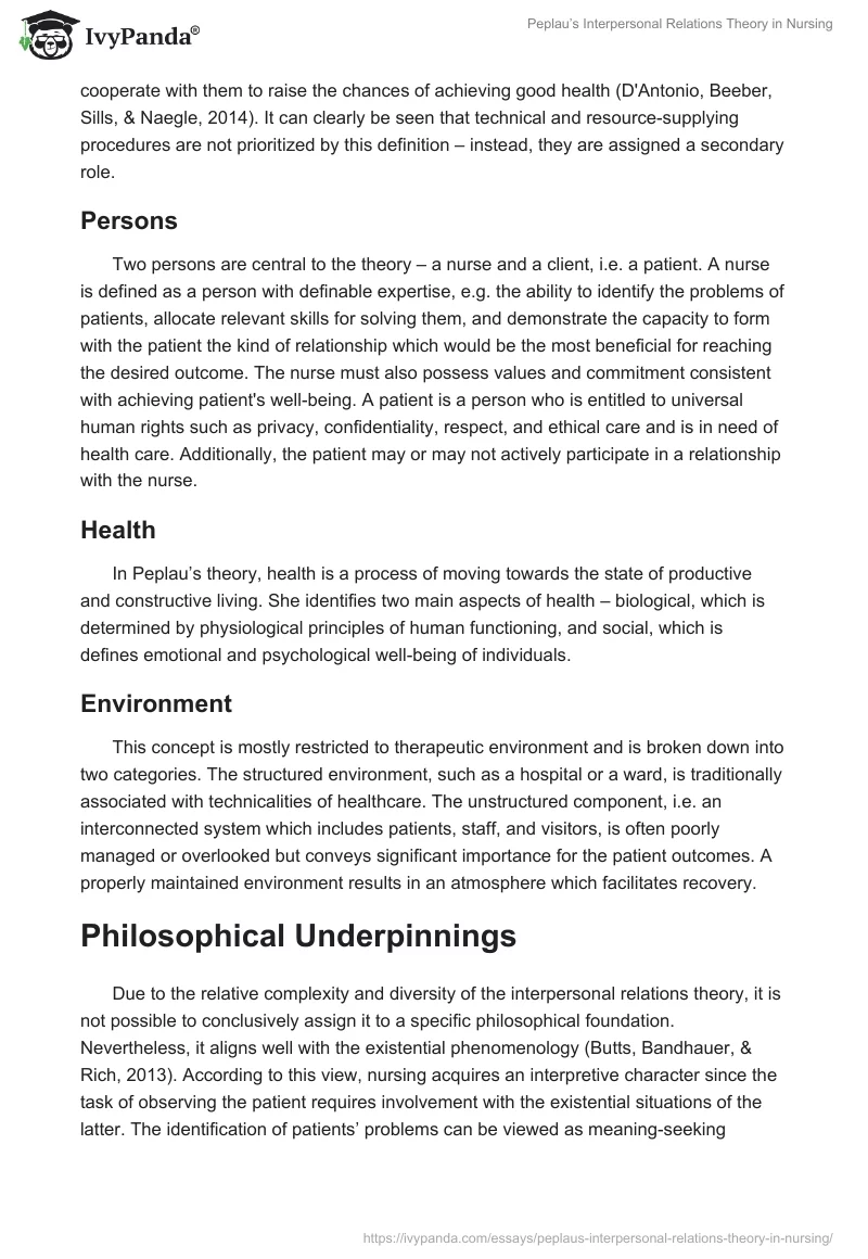 Peplau’s Interpersonal Relations Theory in Nursing. Page 3