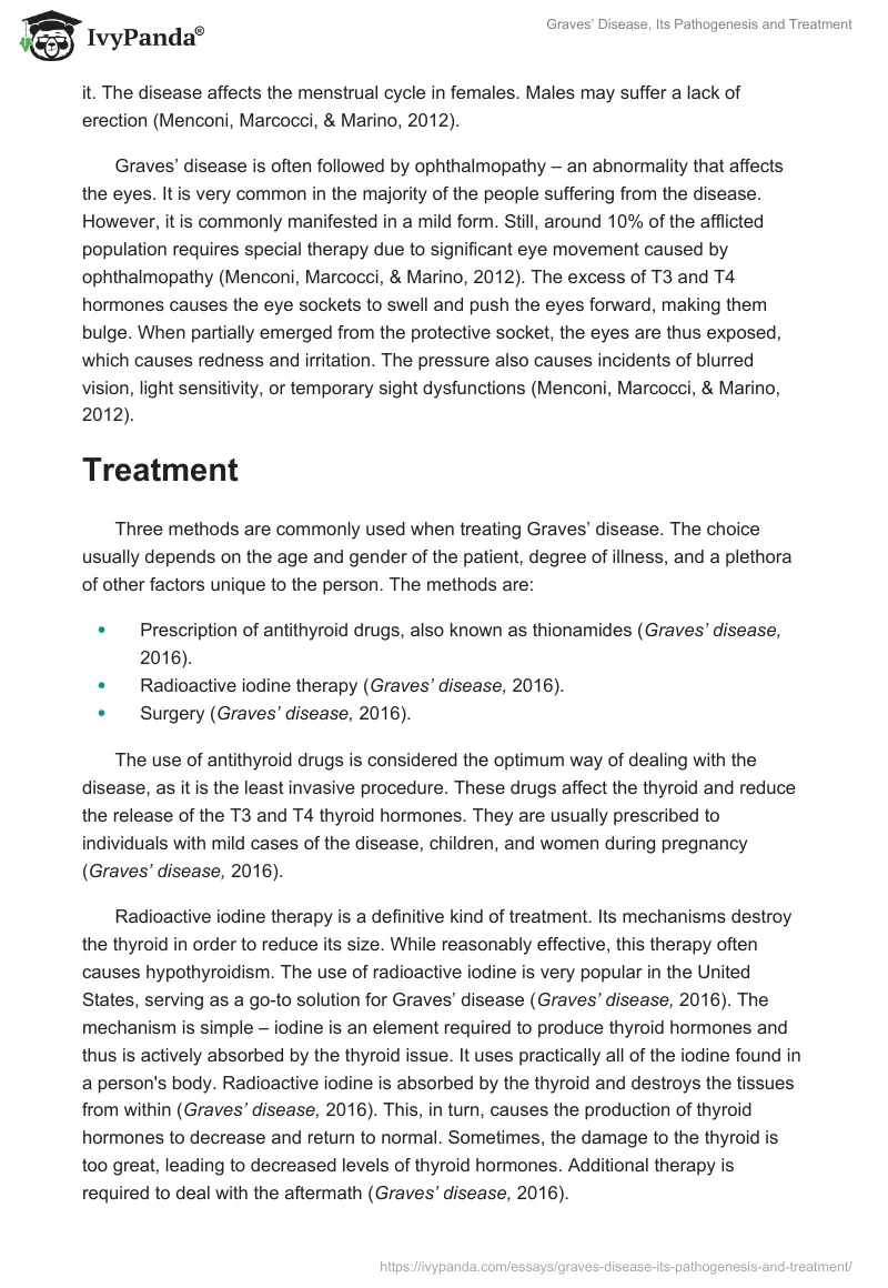 Graves’ Disease, Its Pathogenesis and Treatment. Page 4
