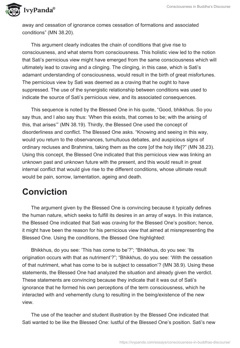 Consciousness in Buddha’s Discourse. Page 2