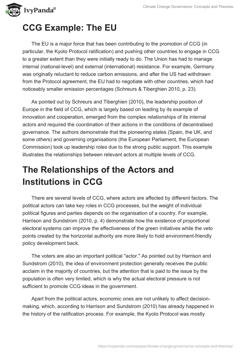 Climate Change Governance: Concepts and Theories. Page 2