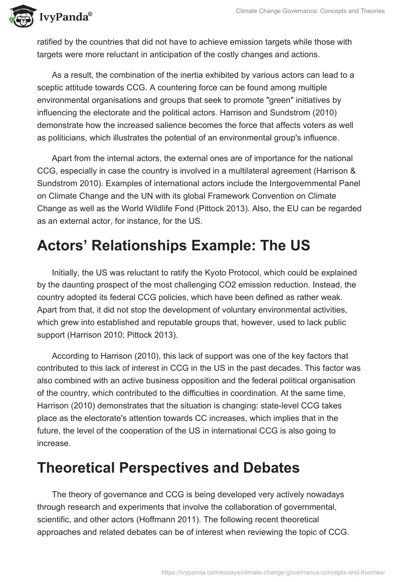 Climate Change Governance: Concepts and Theories. Page 3
